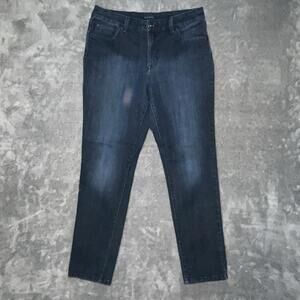 Bandolino Sz 12 Mandie Jeans Slimming Stretchy Modern Dark Wash